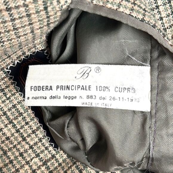 CERRUTI 1881 Vintage Silk Lightweight Blazer Taupe Single Breasted Fitted 34L - Picture 13 of 16